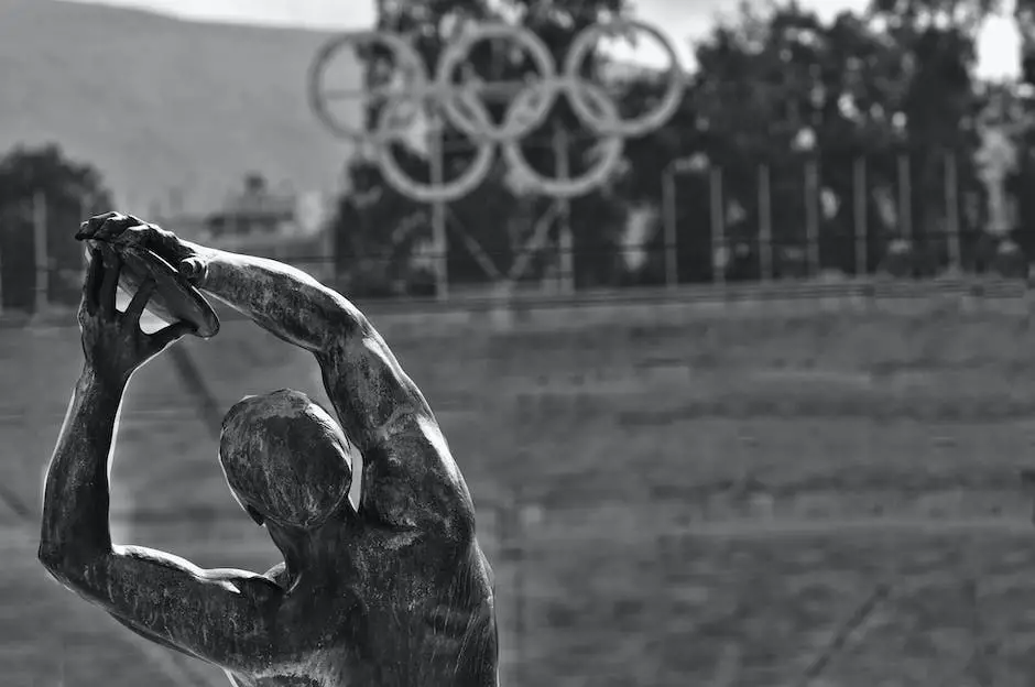 Image of ancient Olympic Games with athletes competing in Greece